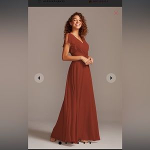 David’s Bridal bridesmaid dress size 8 in Cinnamon